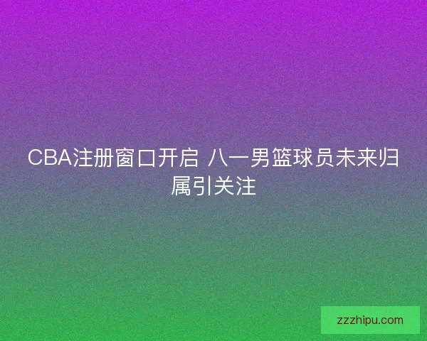 CBA注册窗口开启 八一男篮球员未来归属引关注